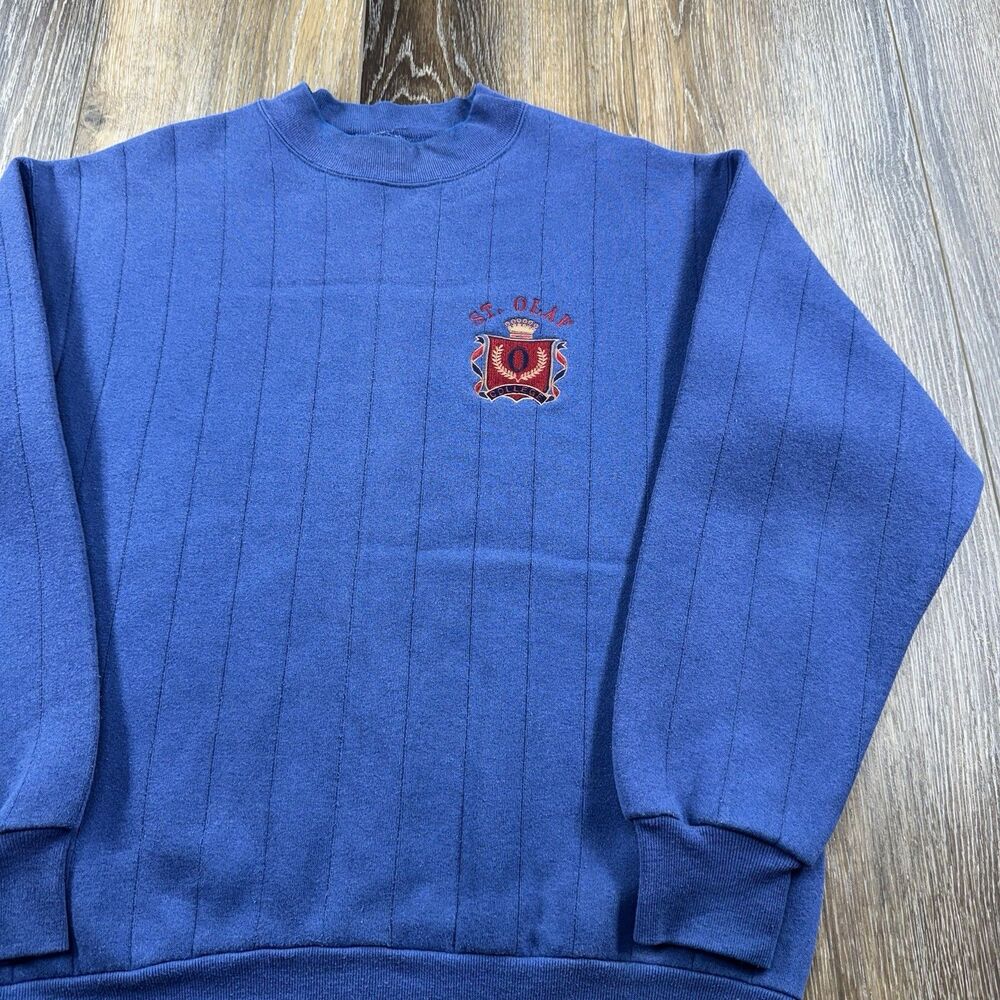 Vintage St Olaf College Sweatshirt Mens XL Blue Sweatshirt Student 90s Sweater